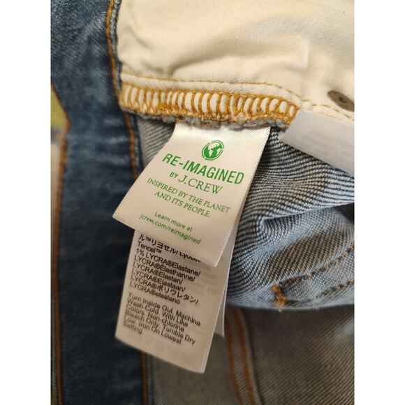 J. Crew Women's Jeans Size 30 Essential Straight Jean Medium Wash Cropped - Picture 11 of 12